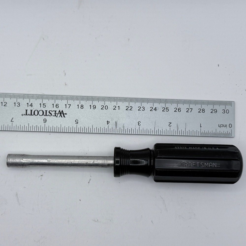 Craftsman Nut Driver 1/4 Inch Black 43373 Vintage Made in USA Fluted Handle